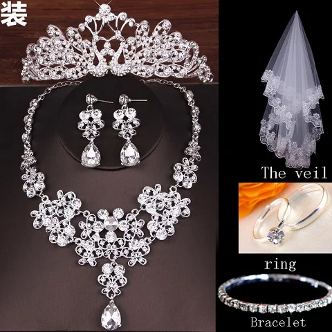 Fig Модная одежда со стразами; Casamento Conjuntos de Joias De Noiva Casamento Joias Acessorios de Noiva Tiara Colar Brinco - Окраска металла: Fig