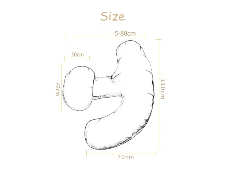 Большой плед печати 60*110 см тело беременной Подушка Удобные Хлопковые Покрытия
