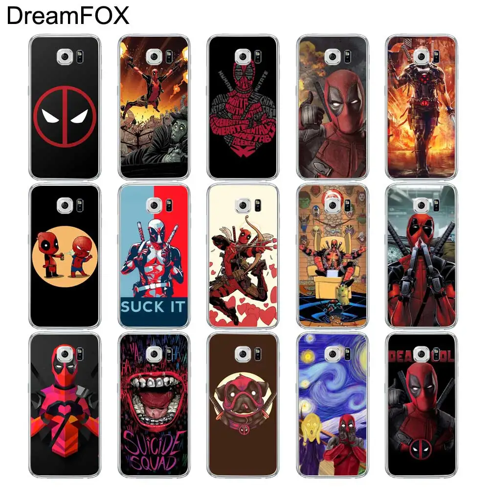DREAMFOX L143 Дэдпул Мягкий ТПУ силиконовый чехол для samsung Galaxy S5 S6 S7 S8 S9 S10 S11 5G S11E S10E Lite Edge