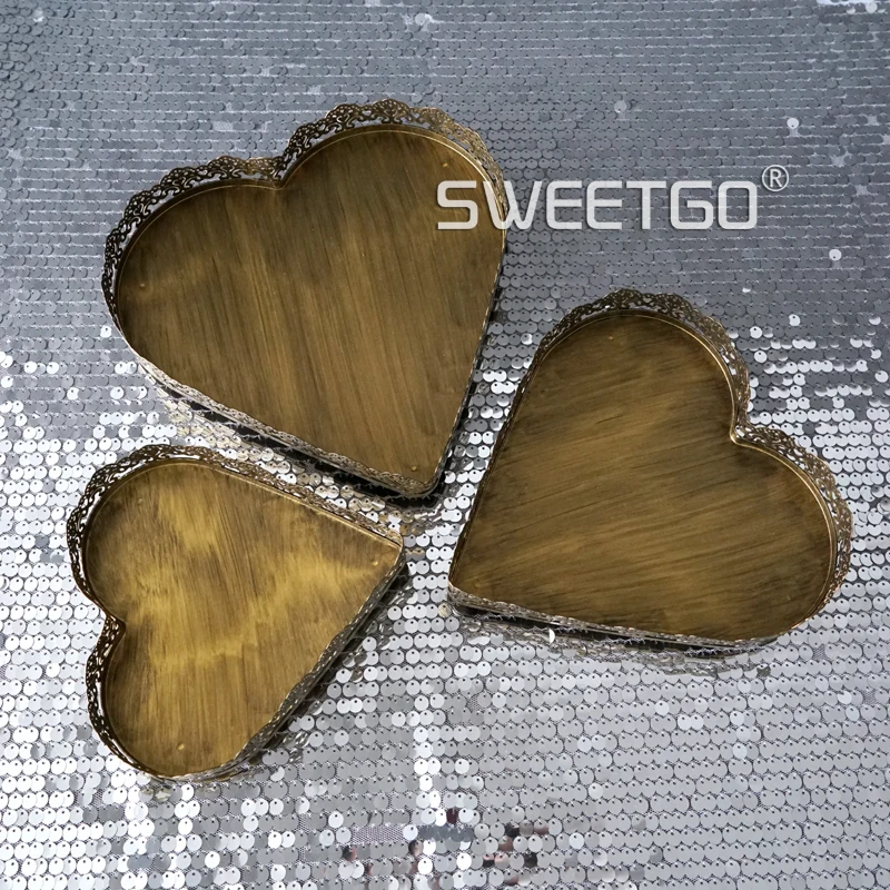 Европейское восстановление древних способов золотой торт диск в форме сердца