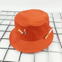 2018 new panama bucket hats new fashion harajuku brand special design snapback caps cigarette embroidery hip hop bucket caps