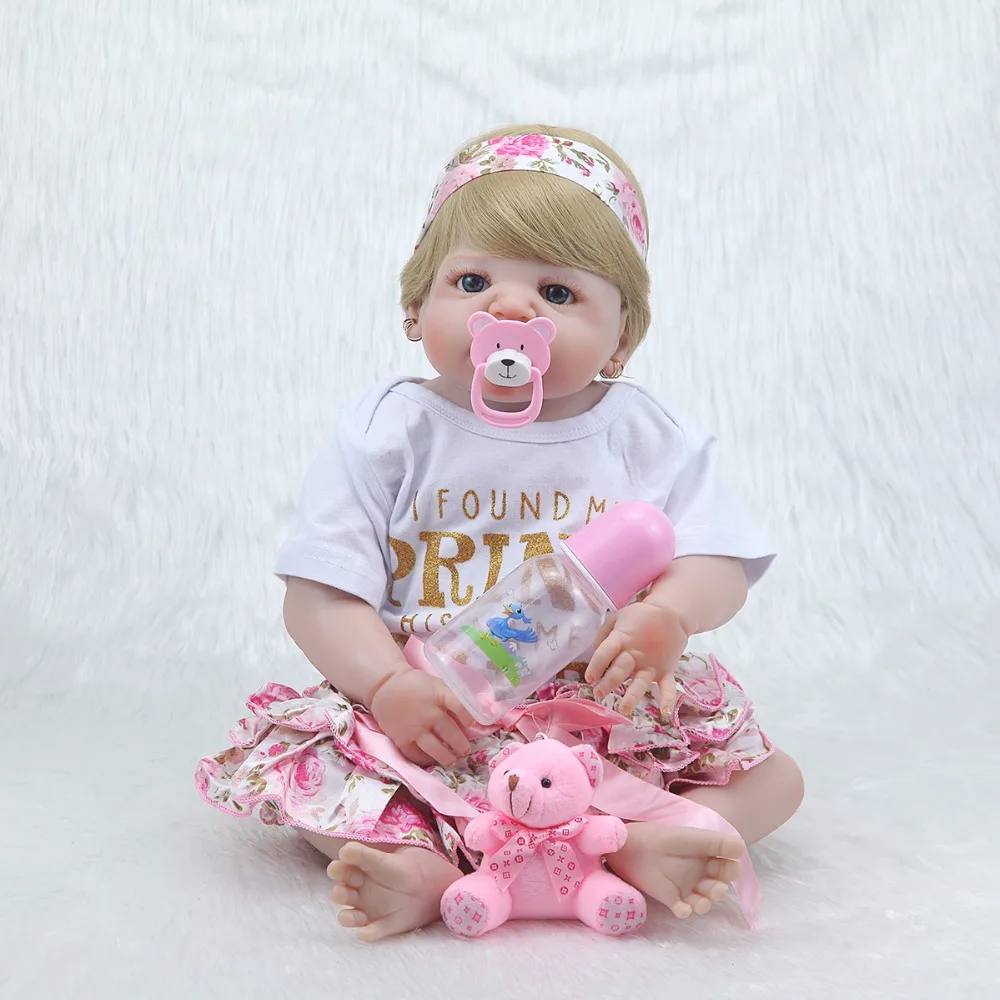 Forrsdor 22 дюймовые полностью Силиконовые Реалистичные Новорожденные девочки с