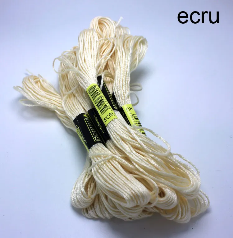 ecru 10 шт. нитки для вышивки крестом/Крест нитки для вышивания крестиком/пользовательские нитки цвета - Цвет: ecru
