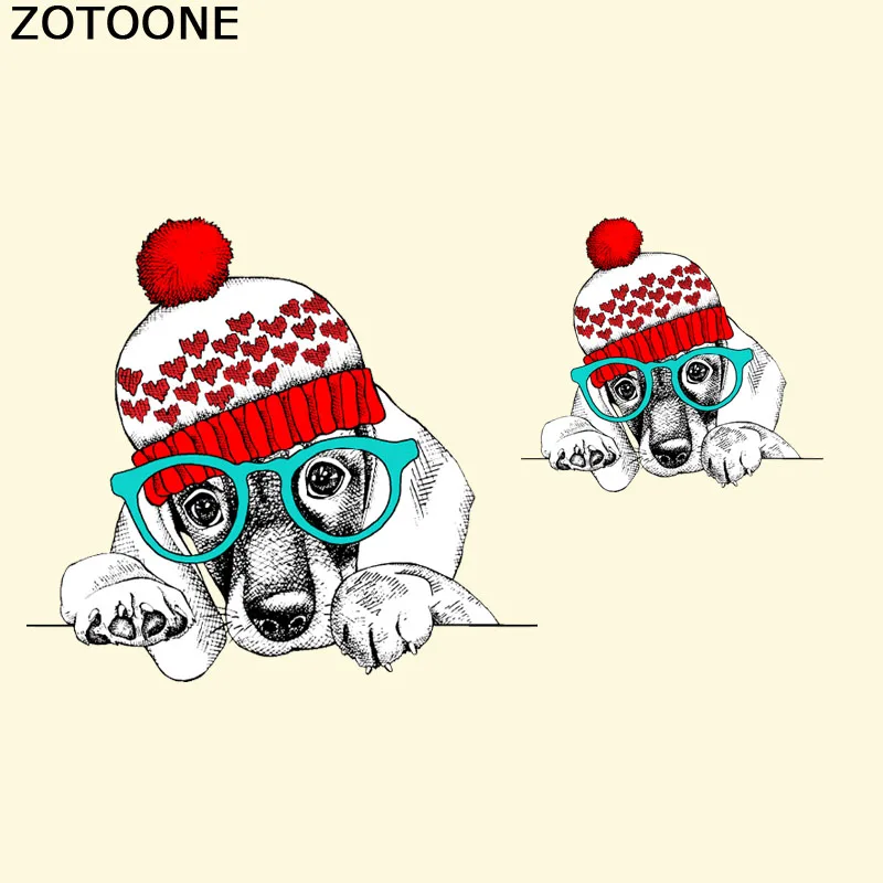 ZOTOONE забавные нашивки в форме собак стикеры моющийся бытовой утюг на патчи