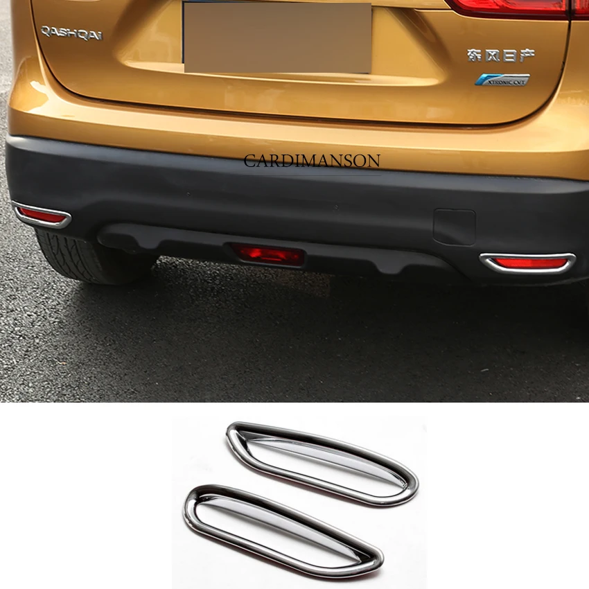 2 шт./партия для Nissan Qashqai J11+ ABS хромированный задний отражатель противотуманный светильник крышка лампы Наклейка декоративная отделка Аксессуары