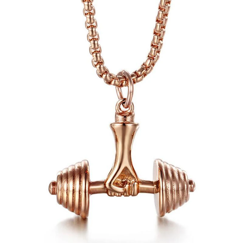 Ожерелье с подвеской в виде гантели из нержавеющей стали | Украшения и аксессуары
