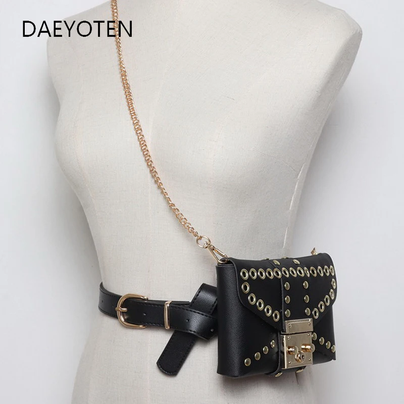 Поясная Сумка DAEYOTEN в стиле панк для женщин забавная роскошная женская сумочка с
