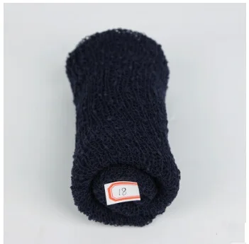 Dark blue 18 Детское одеяло для фотосъемки, хлопковое вязаное ежемесячное одеяло для новорожденных, супер мягкое детское Пеленальное Одеяло, реквизит для девочек, гамак, накидка s - Цвет: Dark blue 18