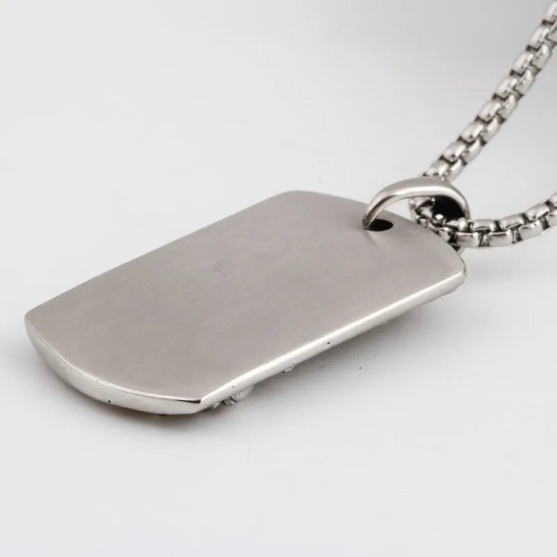 Панк Мексиканская татуировка из нержавеющей стали Череп Подвески ожерелье