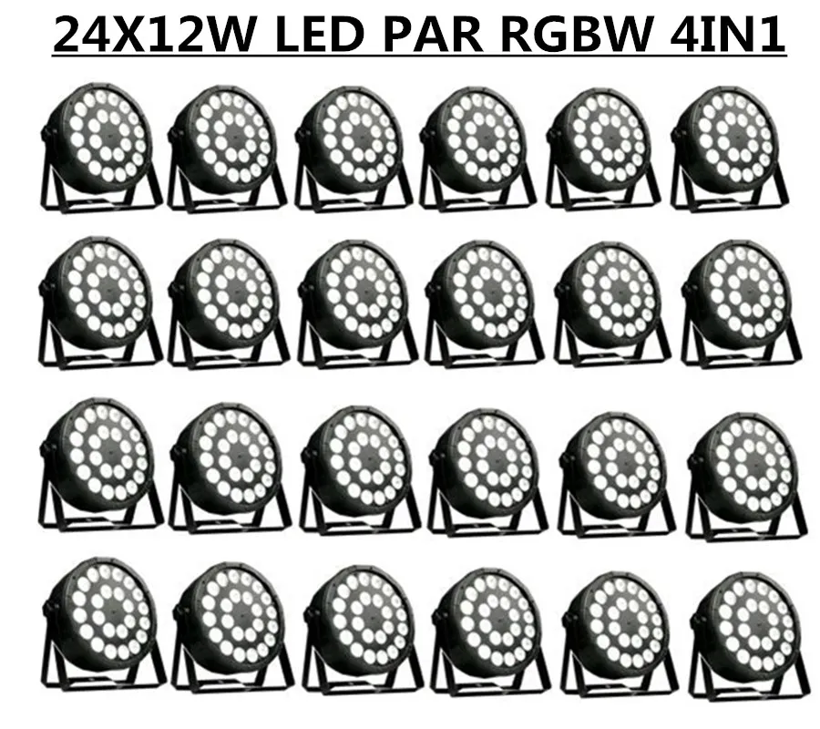 24 шт./24x12 Вт светодиодный PAR прожектор RGBW 4 в 1 Light s/диско светильник s dmx512 управление