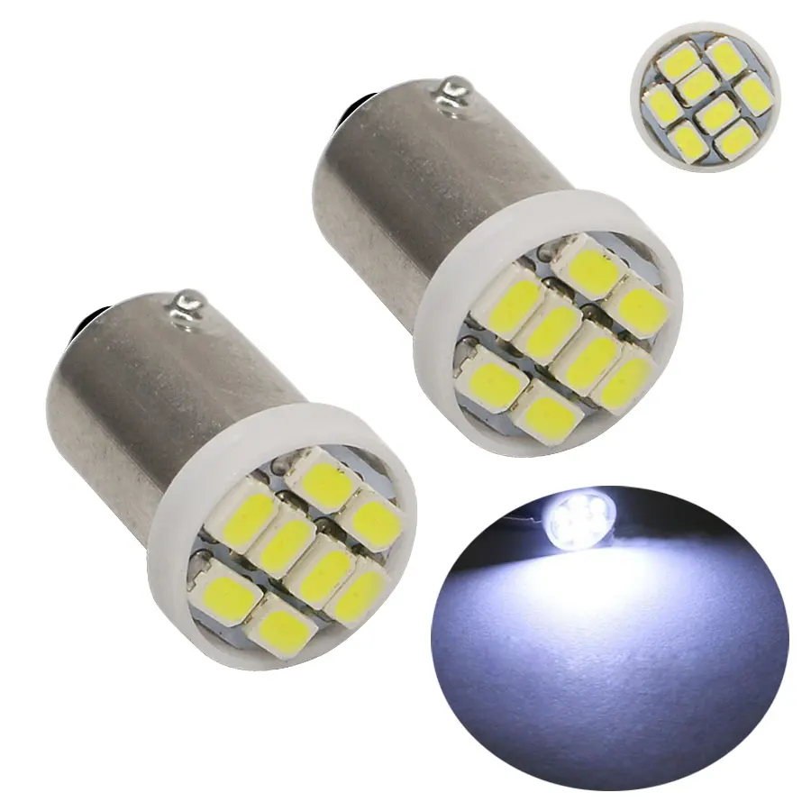 10 шт. светодиодные лампы BA9S T4W 8 SMD 1206 3020|car auto|license plate light12v light |