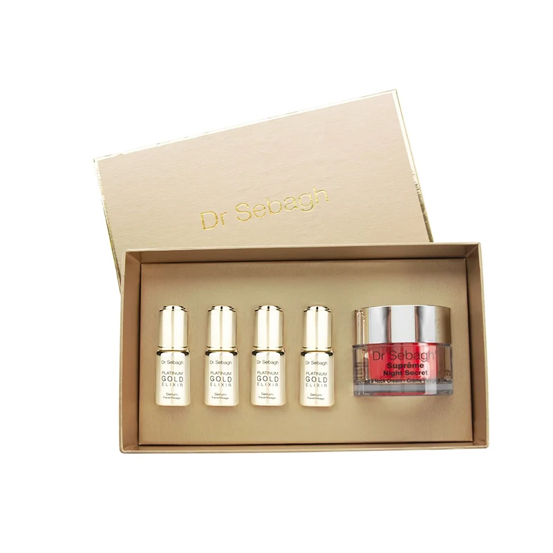 

Luxurious champaign gold Eye cream packaging box with tray