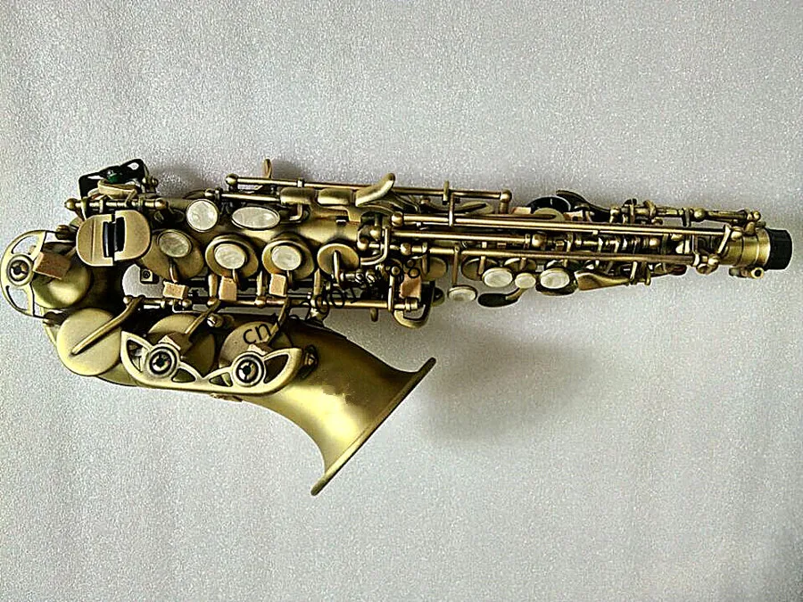 Сопрано высокое качество sax изогнутые BB колокольчиками без каблука инструменты