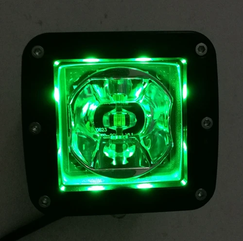 Green light 2 ''Квадратный светодиодный светильник с разными пятью цветами - Цвет: Green light