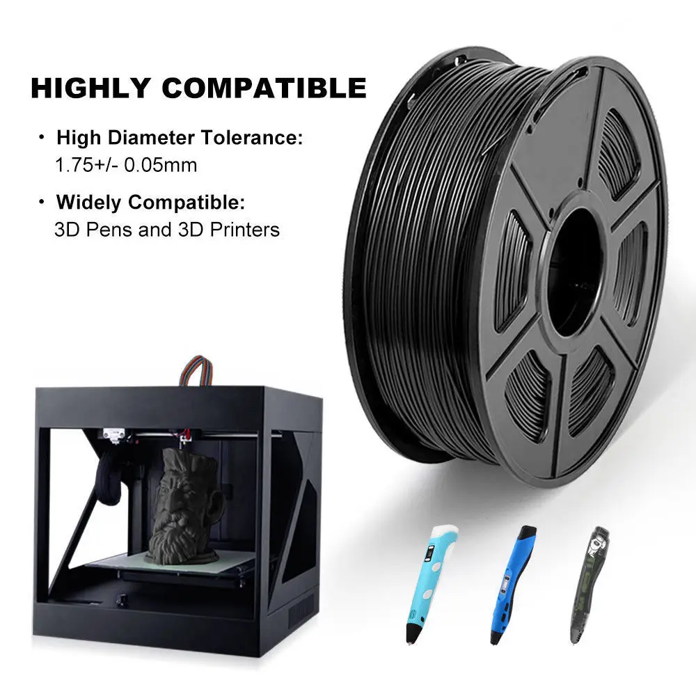 

SUNLU ABS Conductive Filament For 3D Printer 1.75mm 1KG/2.2LBS With Spool 400M Per Roll ABS Consumable Material