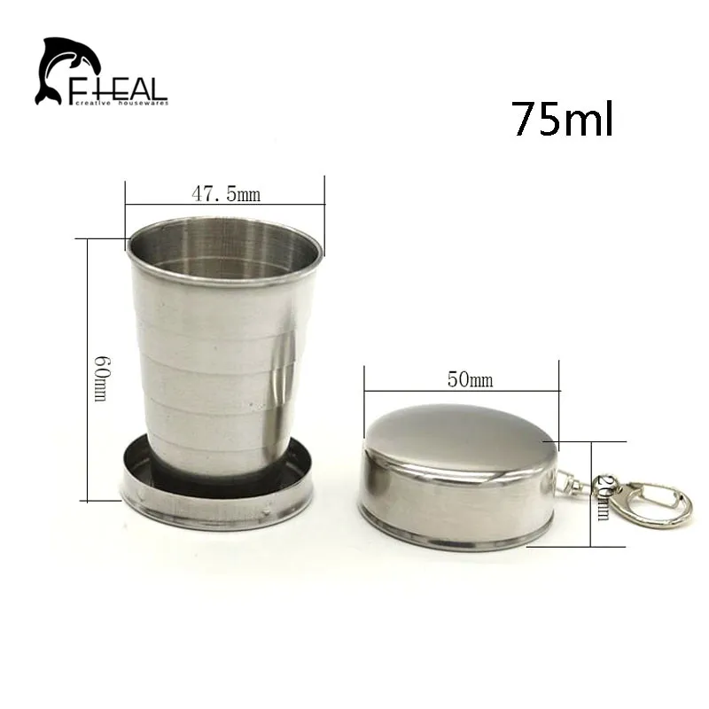 FHEAL складной Кофе чашки 75/140/240 мл Нержавеющая сталь путешествия складная чашка