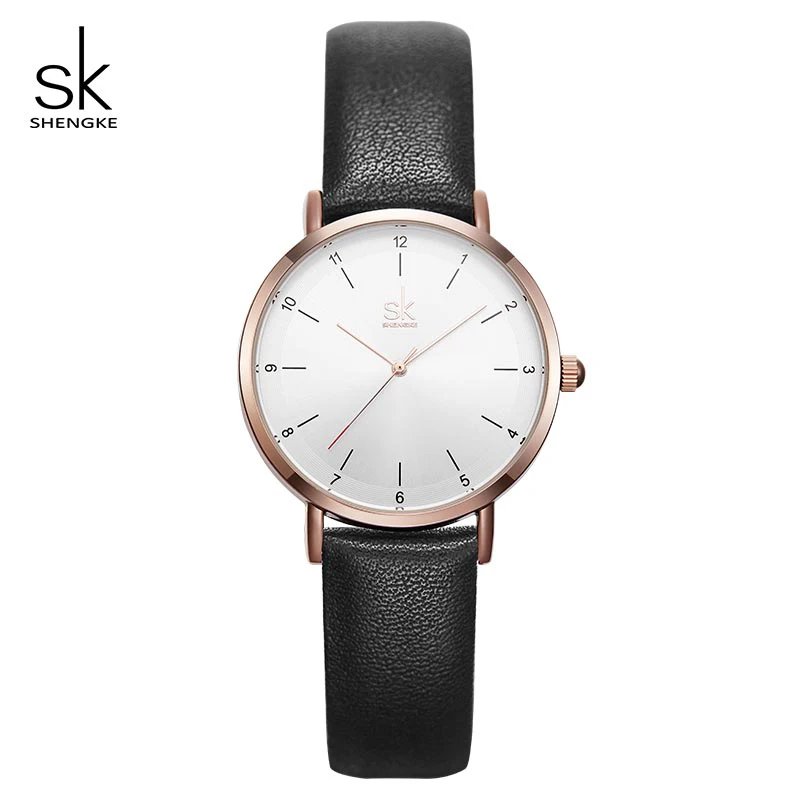 for woman watch 1 Shengke модные кожаные часы для влюбленных Пара кварцевые часы Лакшери женские мужские наручные часы новые свадебные Дни подарок# K8066 - Цвет: for woman watch 1