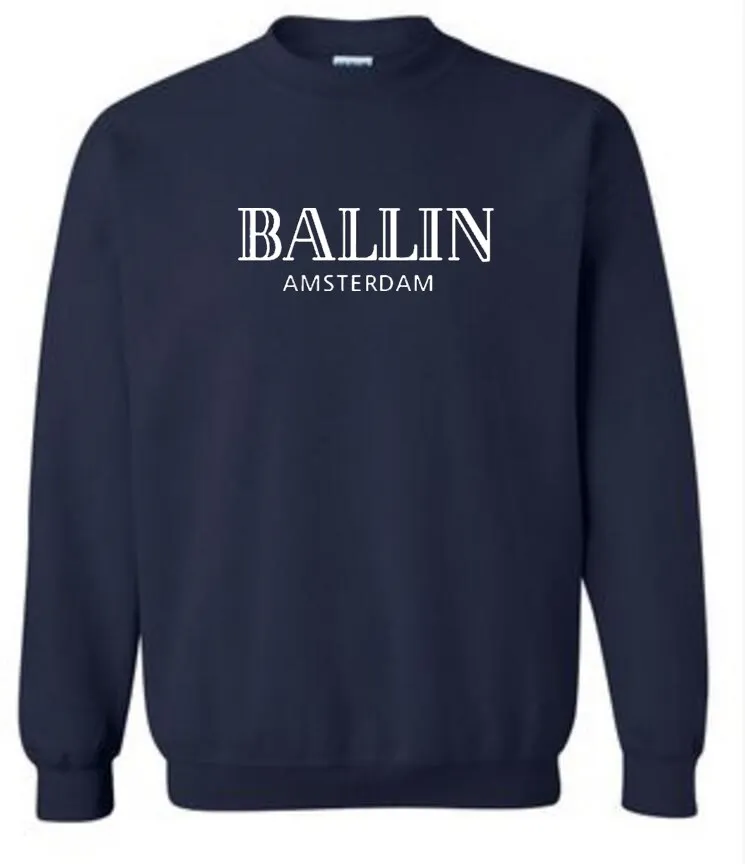 2018 новые модные толстовки с круглым вырезом Ballin мужская толстовка графическим