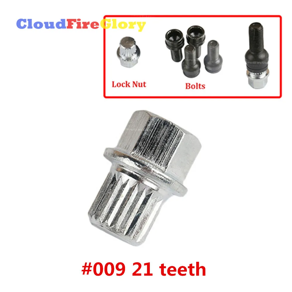 

For Volkswagen Golf Je tta Passat Touran For Audi A4 A6 A8 TT Anti-theft Wheel Bolt Lock Nut Key Adapter #9 21 teeth 8D0601139F