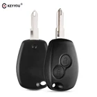 Новинка, запасной чехол KEYYOU с 2 кнопками для дистанционного ключа, чехол для Renault Duster, Logan, Fluence, Clio, бесплатная доставка