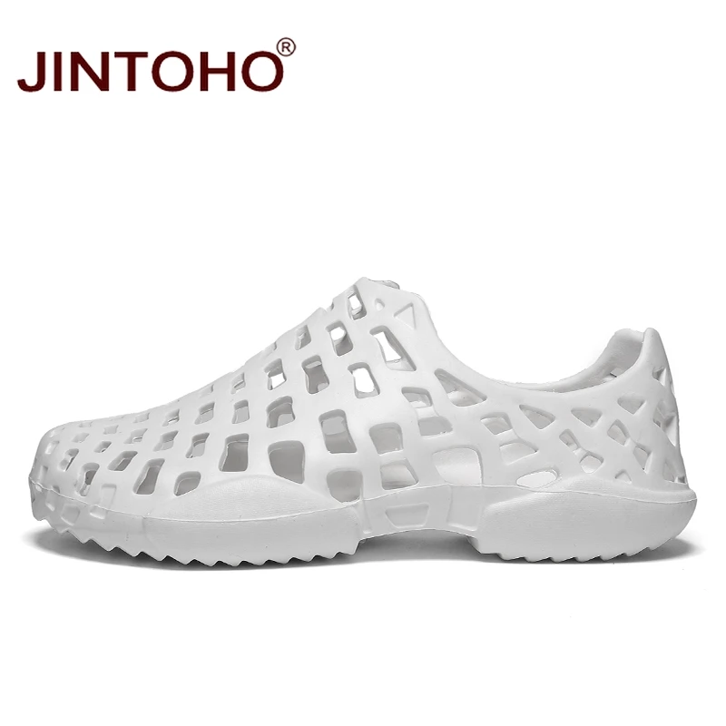 JINTOHO/унисекс Пляжная Летняя обувь модные мужские сандалии плоские для Для мужчин