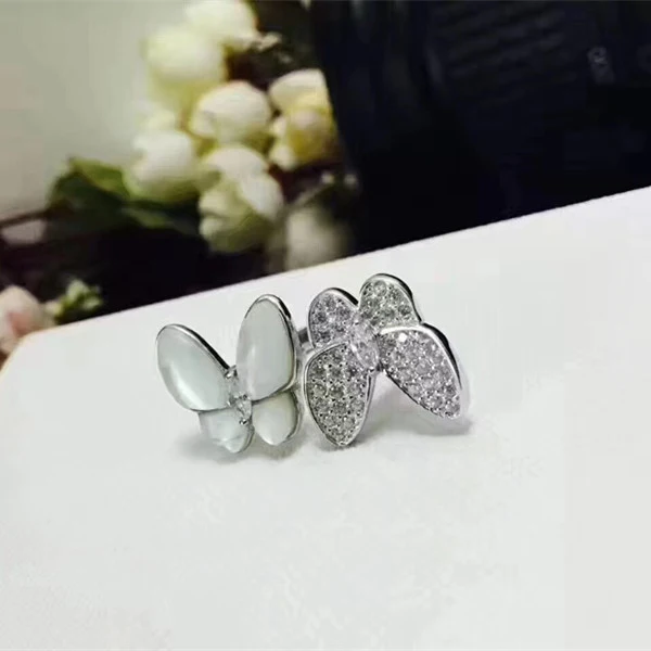 Дизайнерское модное 925 пробы Серебряное ювелирное изделие 3а вечерние кольца с
