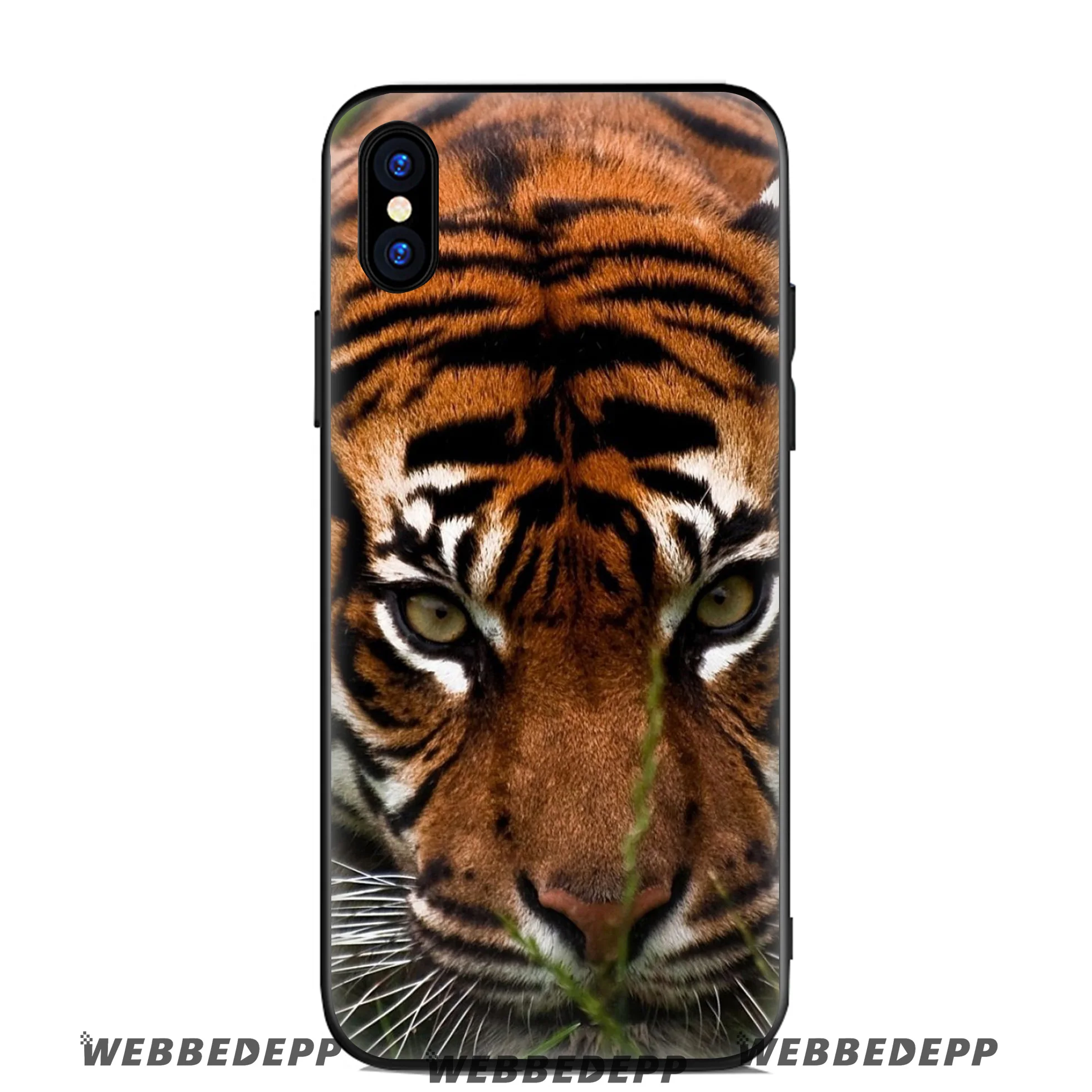 WEBBEDEPP Tiger Animal Alpha Soft Silicone Case for Apple iPhone 11 Pro Xr Xs Max X or 10 8 7 6 6S Plus 5 5S SE TPU |
