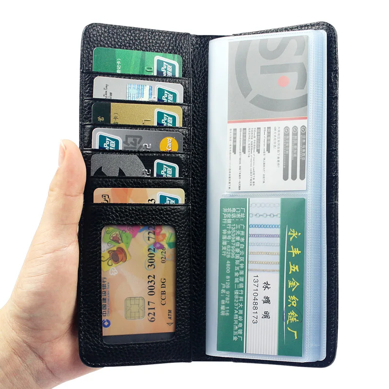Визитница из натуральной кожи для мужчин и женщин чехол кредитных карт кошелек