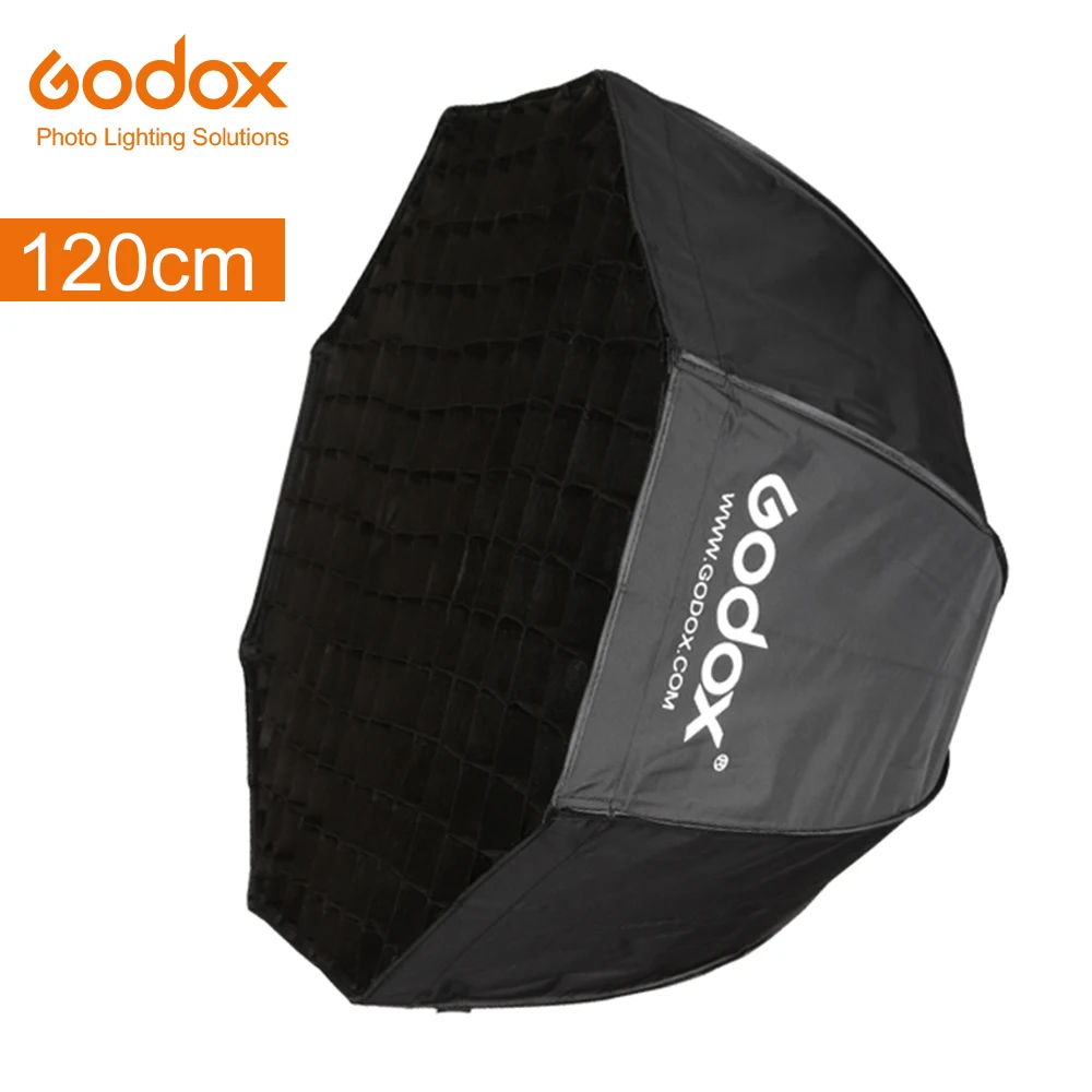 Портативный восьмиугольный софтбокс Godox 120 см 47 дюймов с сотовой сеткой