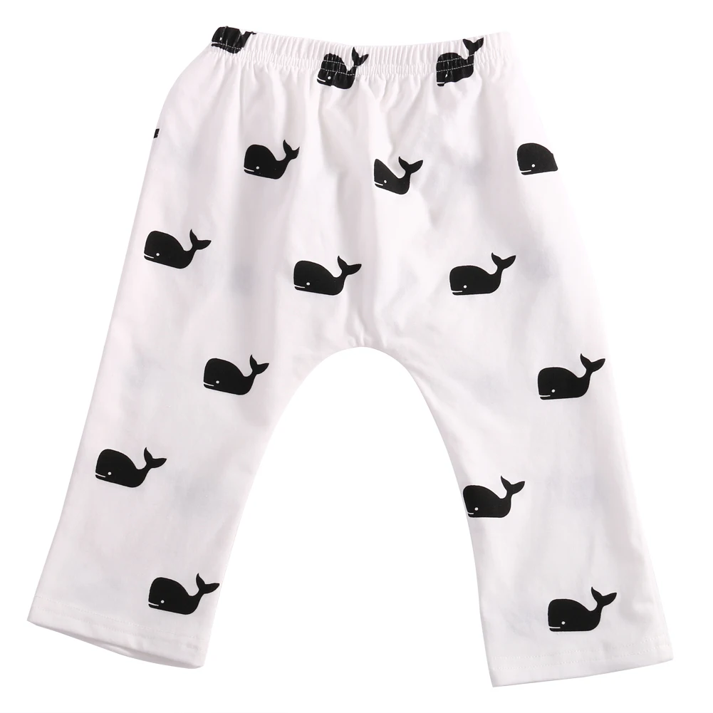 1 предмет весенние детские штаны унисекс с милым принтом Кита для маленьких