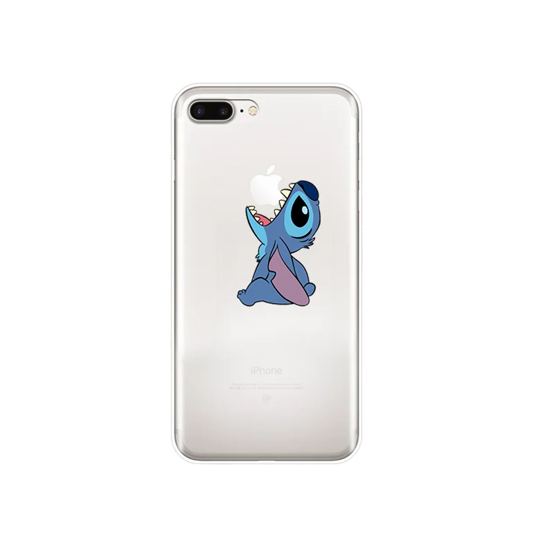Силиконовый мягкий ТПУ чехол для телефона Disneys Stitch для Apple iPhone X XR XS MAX 7 8 7plus 6 6S Plus 5 5S SE