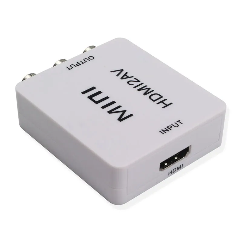 HDMI К AV адаптер HD видео конвертер мини коробка к RCA AV/CVSB L/R 1080P HDMI2AV Поддержка NTSC PAL| |