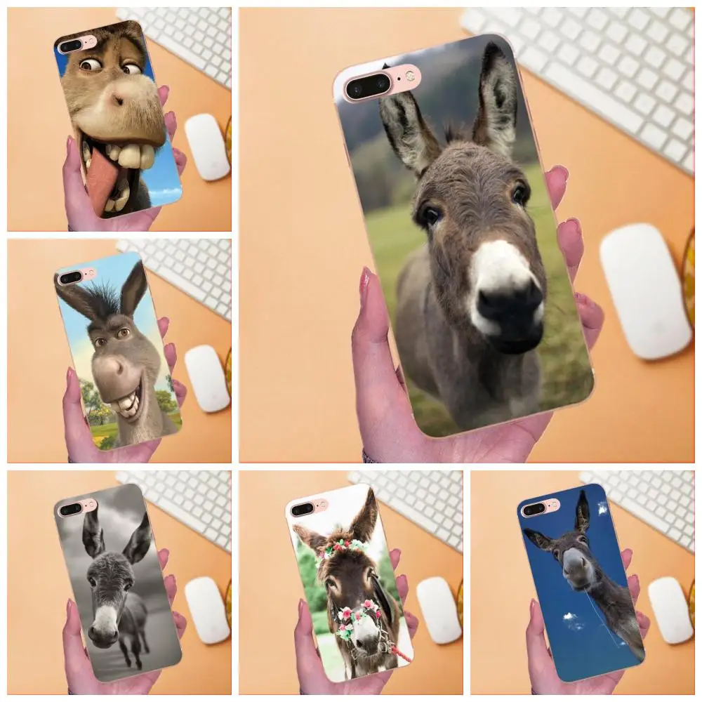 Милый Классический мягкий ТПУ телефон с забавным осликом для Huawei P7 Honor 4C 5A 5C 5X 6 6C 6A
