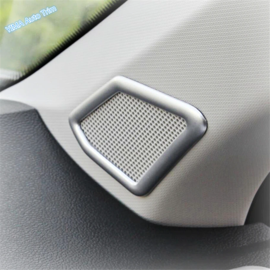 Lapetus Auto Styling Pillar A Stereo Speaker Audio Cover Trim Fit For Volkswagen T-Roc T Roc / Matte Carbon Fiber ABS