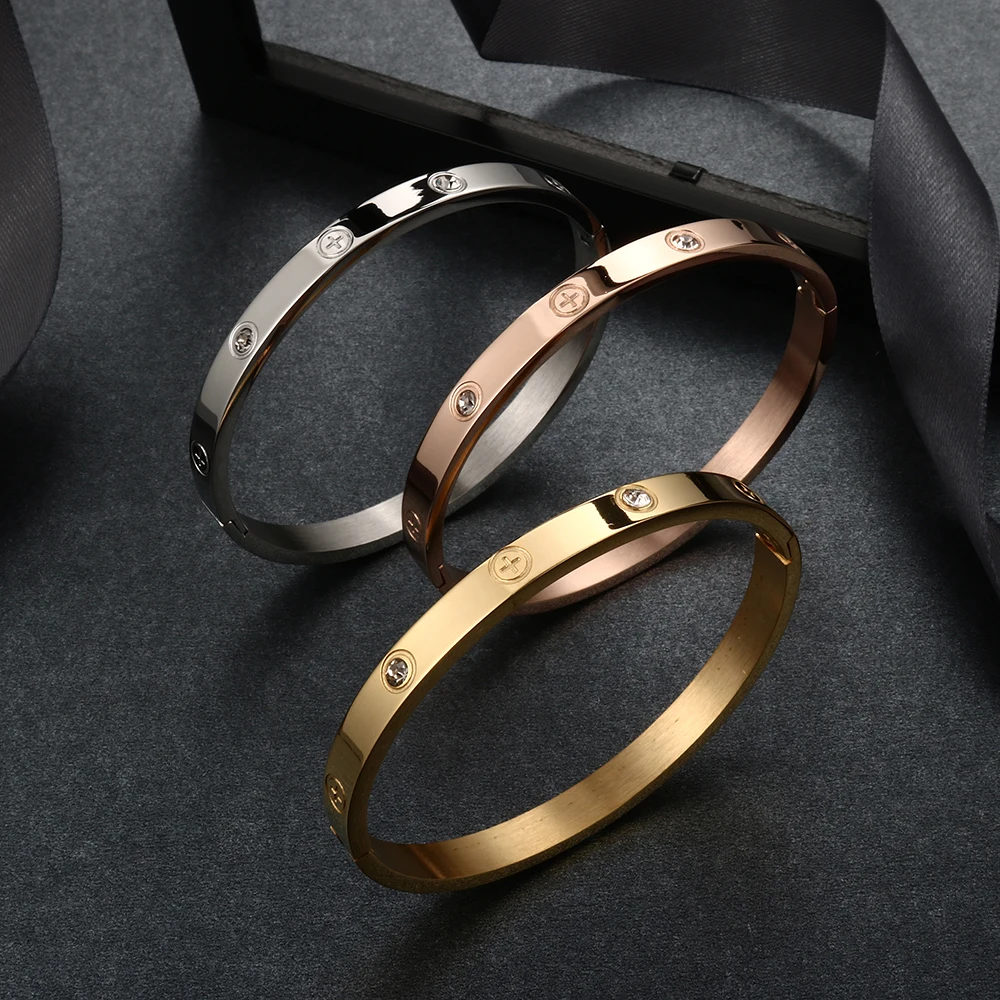 Модные Браслеты Pulseiras с кристаллами крест браслеты и браслет для женщин и мужчин пара браслет из нержавеющей стали золотой цвет свадебные украшения подарок