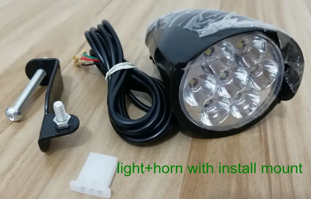 36v48v Универсальный светодиодный светильник Frontlamp Frontlight со звуковым сигналом и