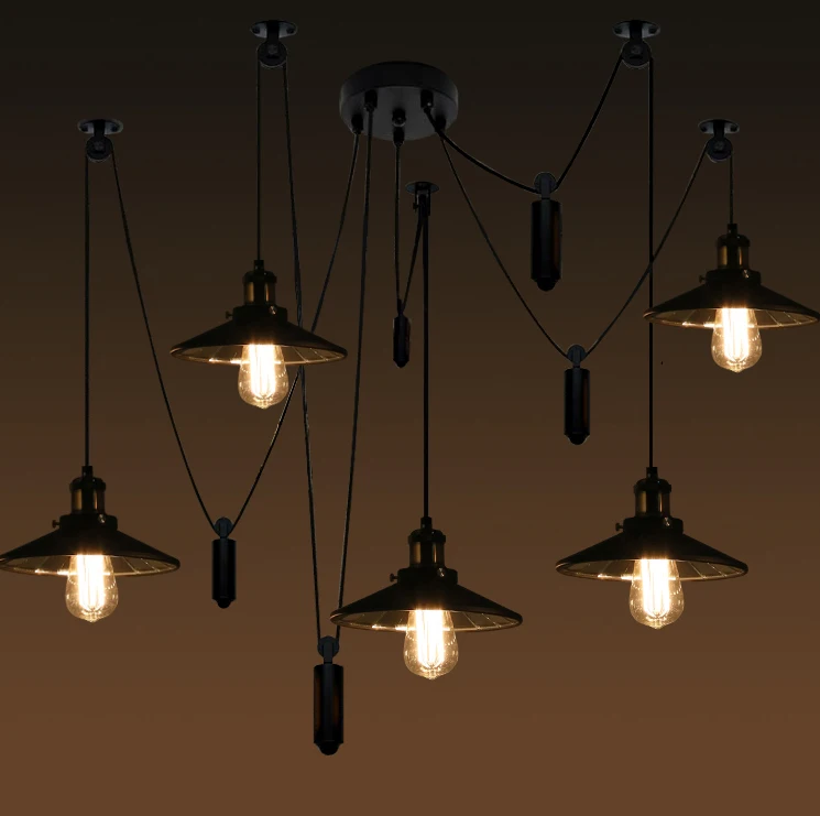 Goedkoop Led E27 Loft Industriële Ijzer En Down Led Lamp Led Licht. Hanglampen. Hanglamp. Hanger Licht Voor Winkel Foyer Bar