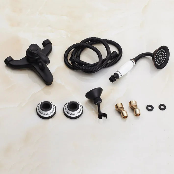 Европейский стиль ванная комната ванна смеситель для душа масло втирают бронзу