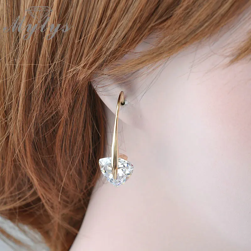Mytys модные серьги новые модели серег с кристаллами E564|drop earrings|drop earring designsearrings designer