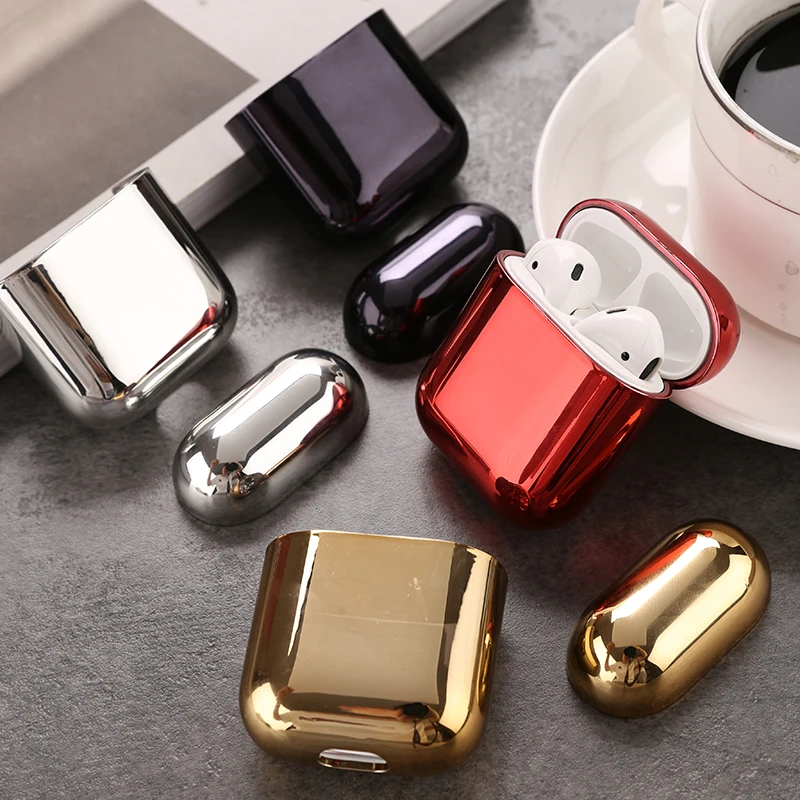 PC чехол для наушников для Airpods 2 Air pods прозрачные цветные Жесткие ПК-Чехлы для AirPods чехол защитный чехол беспроводной чехол для наушников