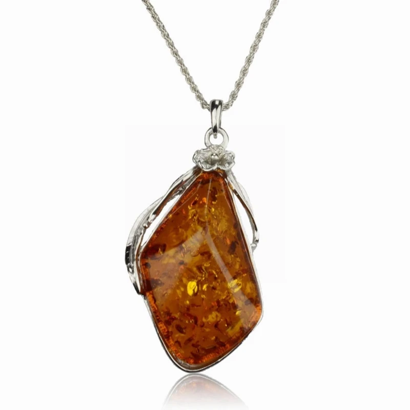 FUNIQUE 2018 Chain Necklace Wedding Choker Baltic Flower Stone Pendant Necklaces For Women Silver Alloy Boho Crystal Jewelry | Украшения и