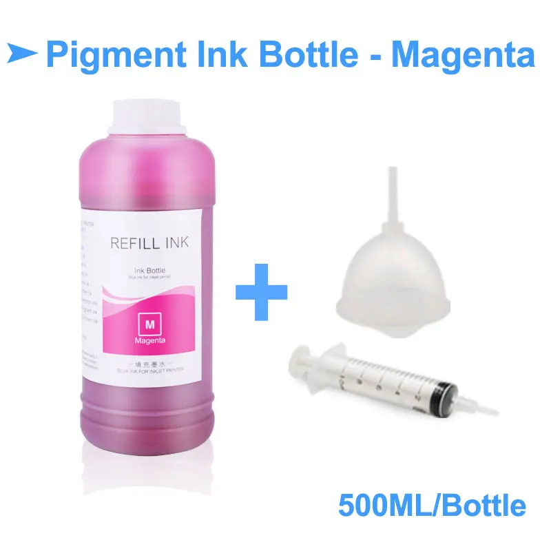 Magenta-500ml 500 мл/бутылка пигментные чернила для hp 178 364 655 670 711 920 932 933 950 951 952 953 954 955 970 971 980 пигментные чернила для hp принтер - Цвет: Magenta-500ml