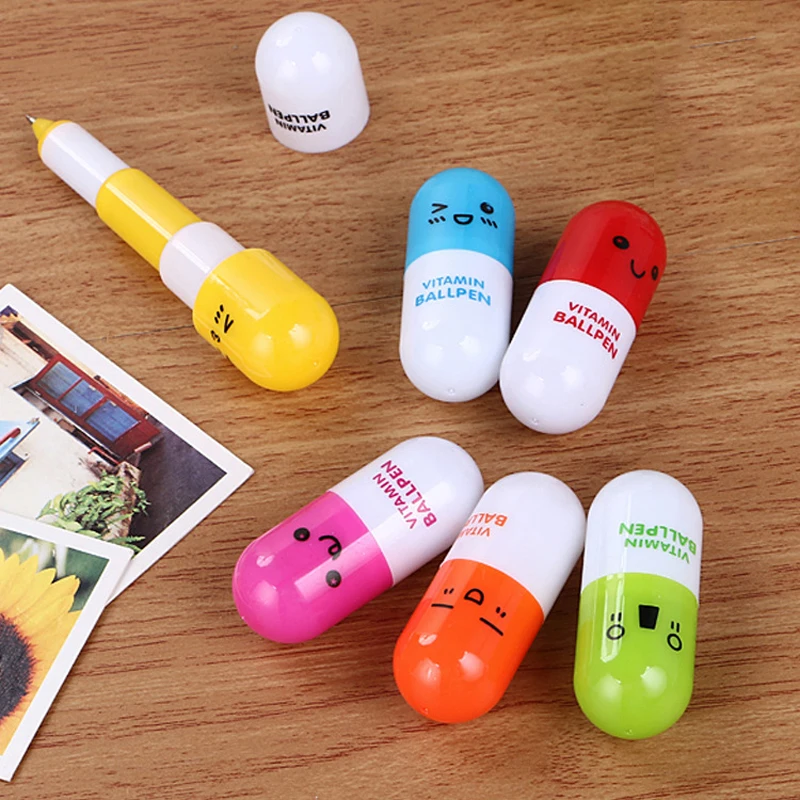Новинка телескопическая Шариковая ручка 20 шт./лот милые витаминные капсульные