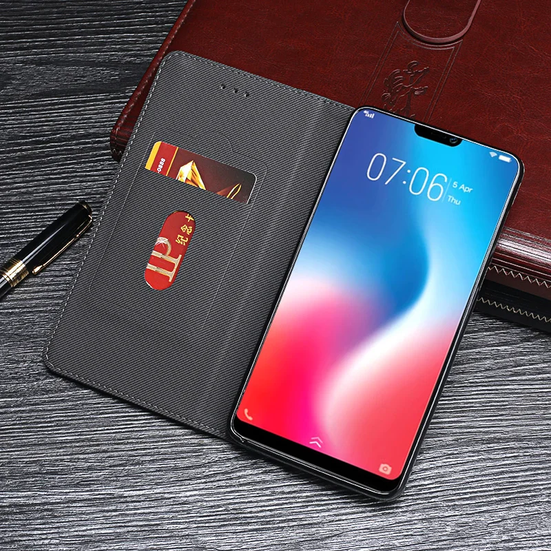 IDEWEI для Vivo V9 чехол Роскошный кожаный флип Y85 защитный телефона Ретро задняя