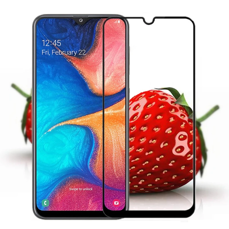 2 шт полностью клея полное покрытие закаленное стекло для Samsung Galaxy A20 Защитная