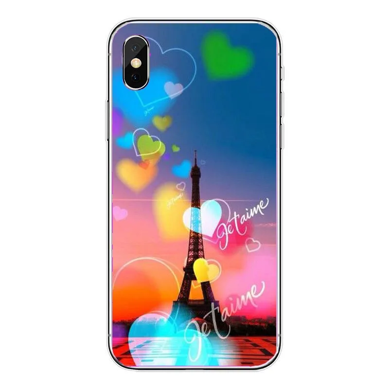 Для iphone 7 6 XR чехол Любовь Париж Эйфелева башня Франция Мягкий Силиконовый ТПУ чехол для телефона для iphone X 8 7 XS Max 5 6 6s Plus - Цвет: TPU