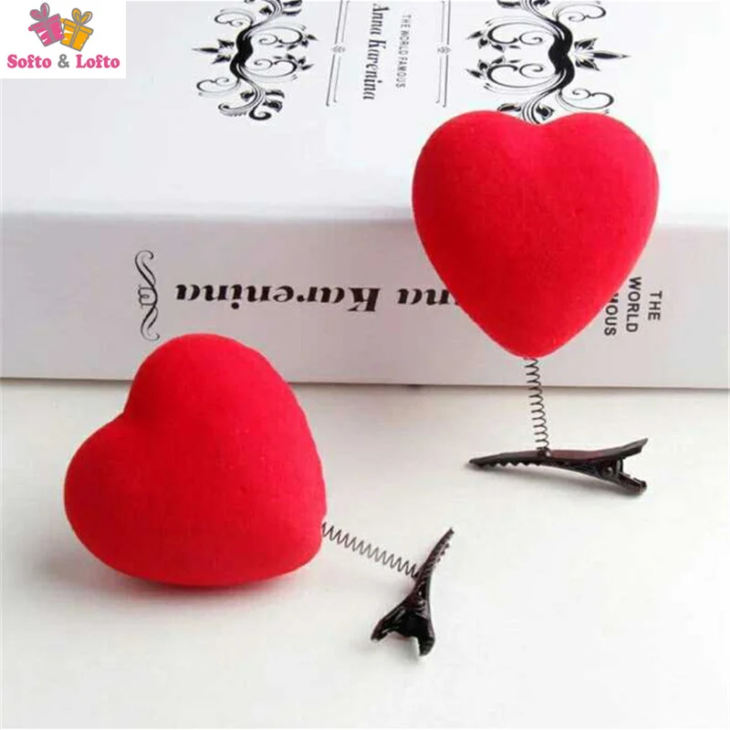 Бесплатная доставка 6 шт./лот желтые курицы красные сердца заколки для волос