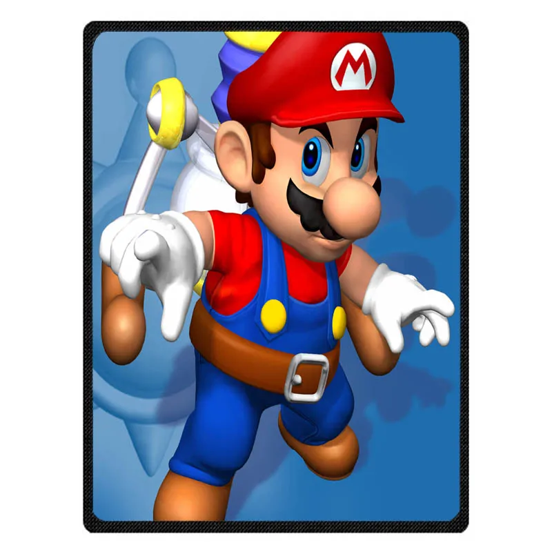 Детское Флисовое одеяло Super Mario теплый зимний дорожный плед из кораллового флиса