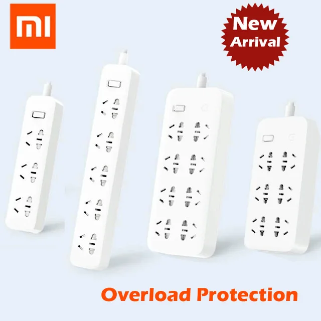 Блок питания Xiaomi Mijia для быстрой зарядки 2500 Вт 10А 6 стандартных розеток/8 розеток/3