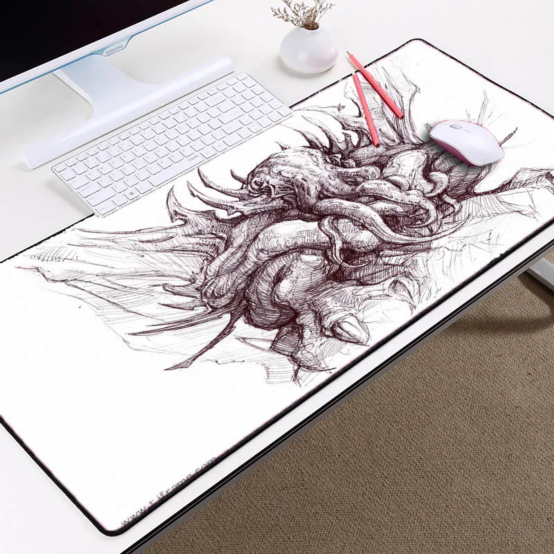 Congsipad ужас Cthulhu Стиль Коврик для мыши с изображением морского монстра игровой коврик для мыши резиновая клавиатура Коврик для мыши резиновый износостойкий Настольный коврик - Цвет: 300x900x2mm